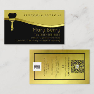 Painter and decorator interior design small business card