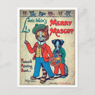 Painter Cat, Louis Wain Postcard