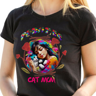 Painter Cat Mom Mother's Day T-Shirt