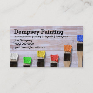 Painter Colourful Paint Brush Business Card