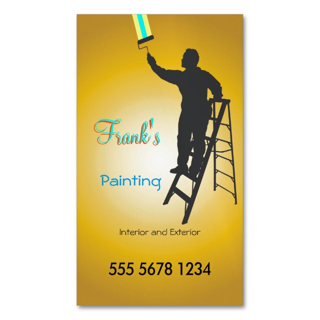 Painter Create your Own Magnetic Business Card (Front Vertical)
