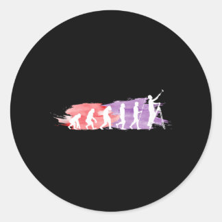 Painter Evolution _ Funny Gift For Painters Master Classic Round Sticker