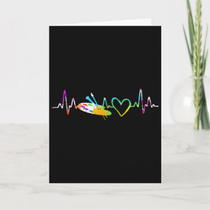 Painter Heartbeat Gift Paint Brush Palette Drawing Card