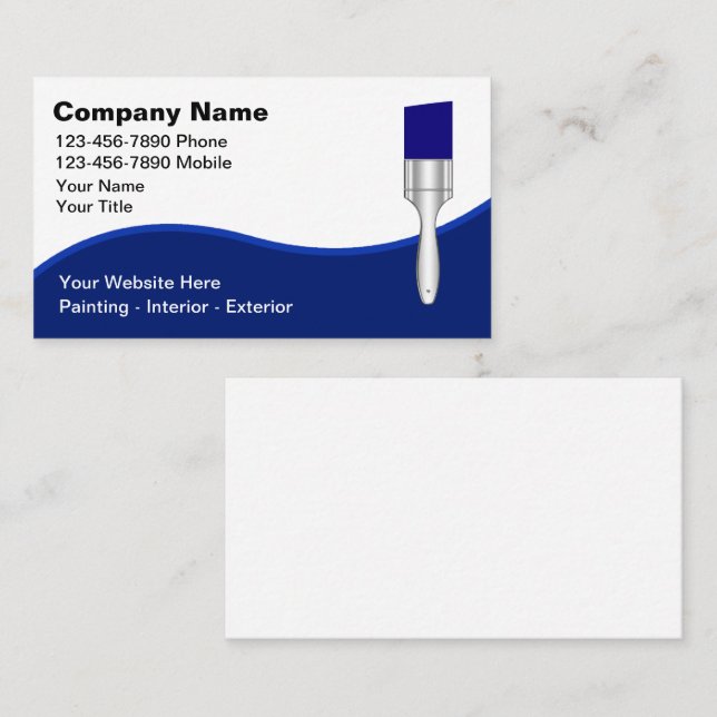 Painter Modern Business Cards (Front/Back)