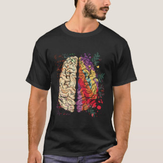 Painter Neuroscience Colourful Hu Brain T-Shirt