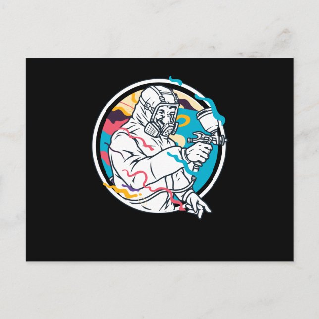 Painter Paint Spray Gun Postcard (Front)