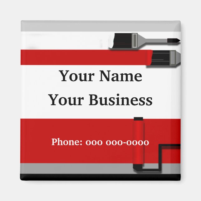 Painter Paintbrush Promotional Magnet (Front)