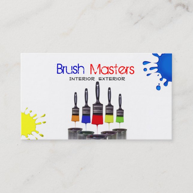 Painter, Painting Construction Interior Exterior Business Card (Front)