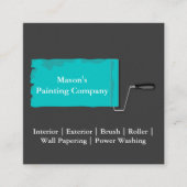 Painter Painting Paint Roller Square Business Card (Front)