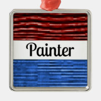 Painter Patriotic Christmas Ornament
