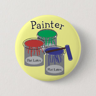 Painter Professional Gifts, Paint Can Graphics 2 Inch Round Button