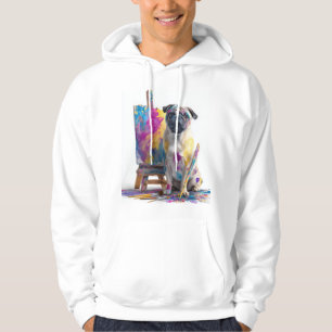 Painter Pug � Abstract Art Dog Hoodie