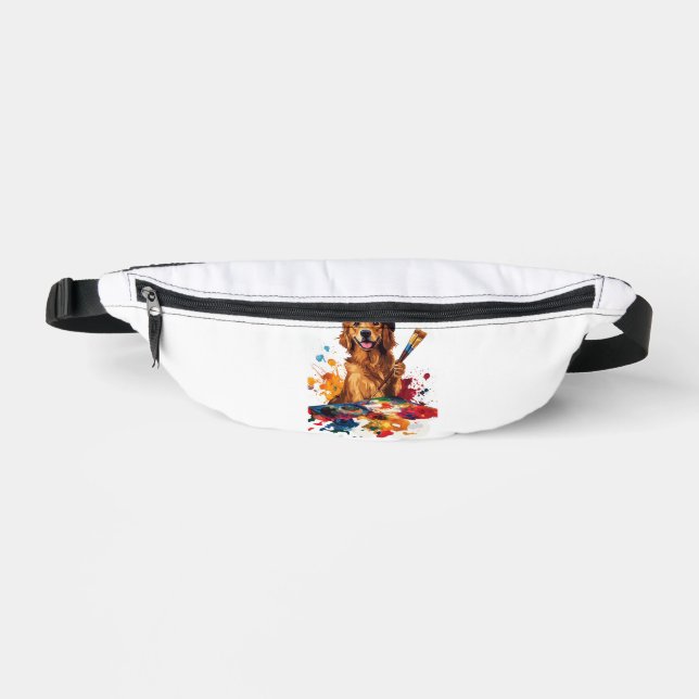 Painter Pup � Artistic Dog with Easel Fanny Pack (Front)