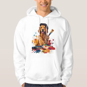 Painter Pup � Artistic Dog with Easel Hoodie