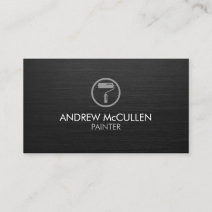 Painter Roller brush Icon Business Card