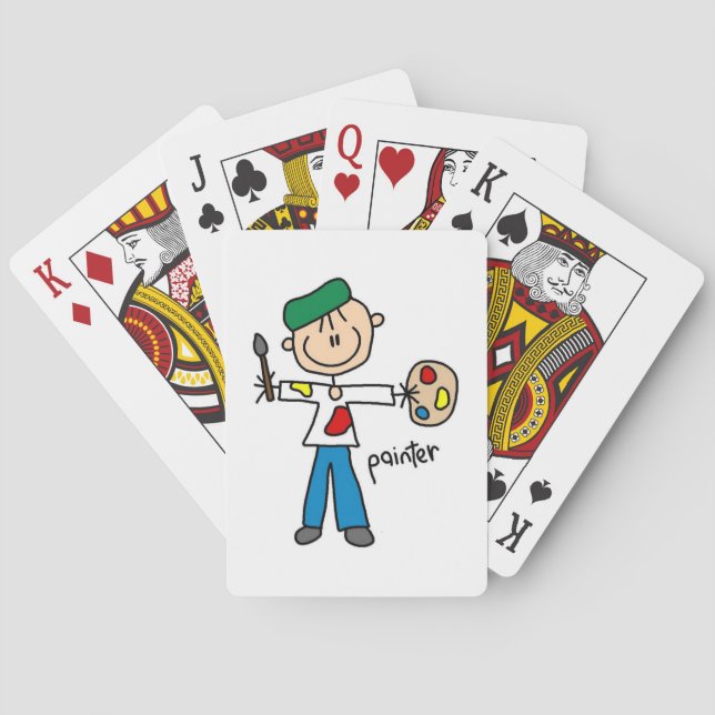 Painter Stick Figure Playing Cards (Back)