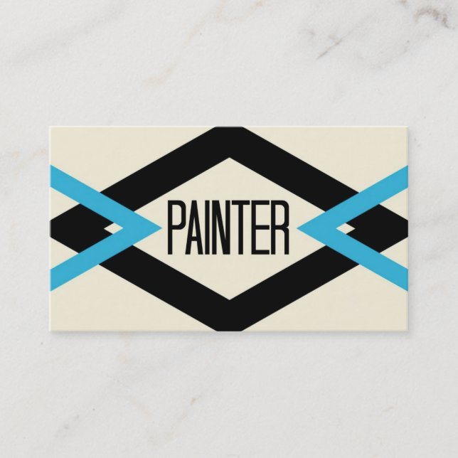Painter Trendy Business Card (Front)