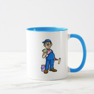 Painter with Sample Colour Cards Mug