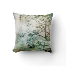 Painterly Abstract Tree Pillow Decor
