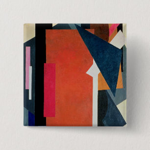 Painterly Architectonics, 1916-17 2 Inch Square Button