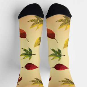 Painterly Autumn Leaves Socks