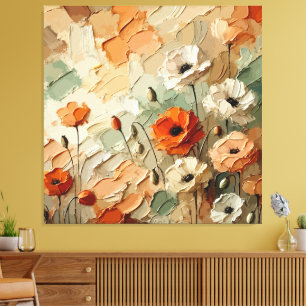 Painterly Bloomscape Canvas Print