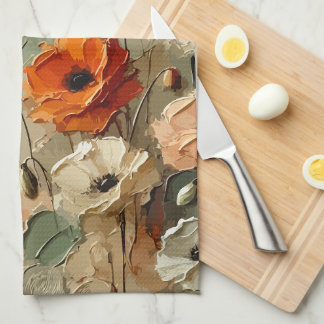 Painterly Bloomscape Kitchen Towel