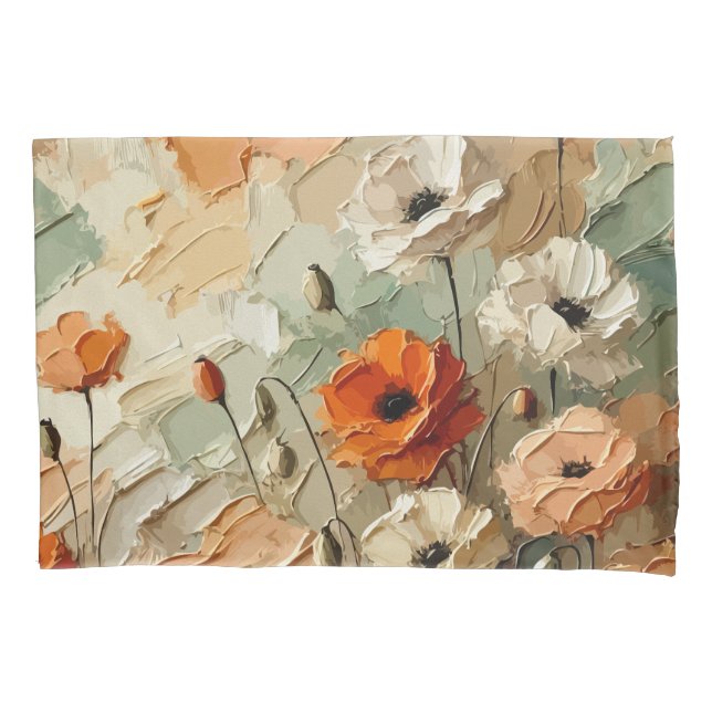 Painterly Bloomscape Pillowcase (Front)