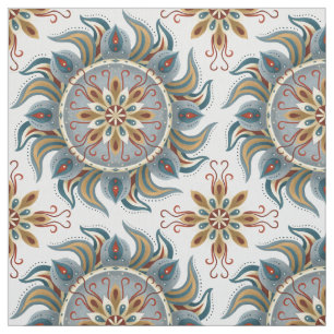 Painterly Boho Mandala Fabric