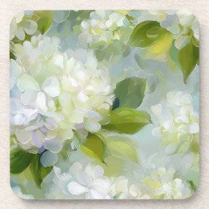 Painterly Hydrangea pattern Coaster