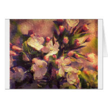 Painterly Image of Crabapple Blossom
