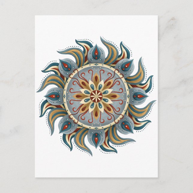 Painterly Mandala Postcard (Front)