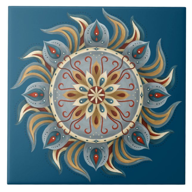 Painterly Mandala Tile (Front)