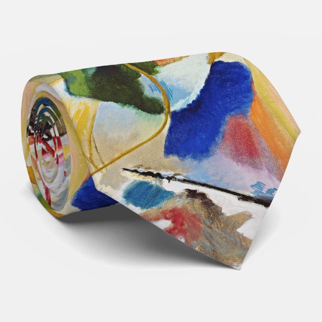 Painterly Motion Tie – Expressive Look (Rolled)