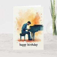 Painterly Music Birthday Card