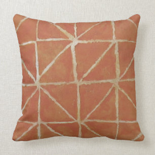 Painterly Pattern Rust Throw Pillow