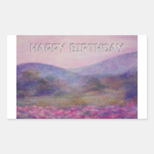 painterly summer nocturne birthday sticker