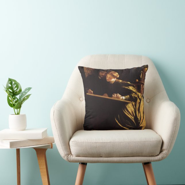 Painter's Honeymoon by Lord Frederic Leighton Throw Pillow (Chair)