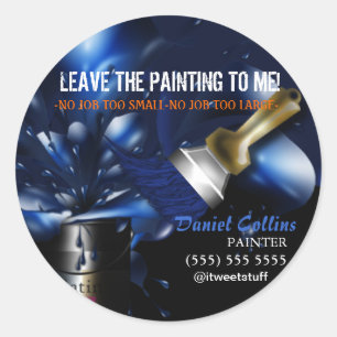 Painters Painting Business Promo  Classic Round Sticker