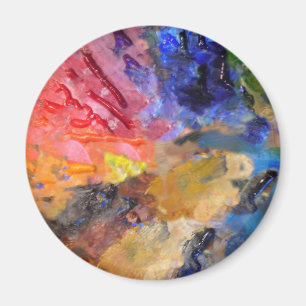 Painter's Palette Colourful Paint  Magnet