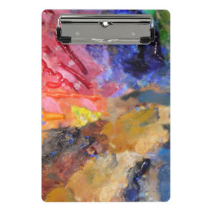 Painter's Palette Colourful Paint Mini Clipboard