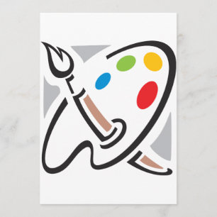 Painters Palette Invitations