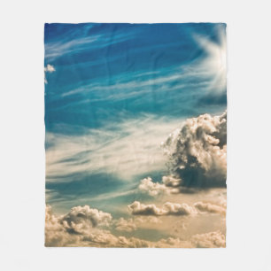 Paintery sky. Beautiful dramatic sky with clouds a Fleece Blanket