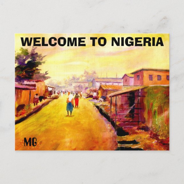 PAINTING 5 copy, WELCOME TO NIGERIA , MG Postcard (Front)