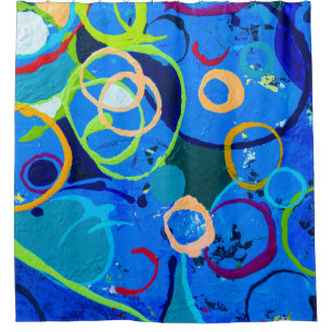 Painting abstract art oil and acrylic color on can
