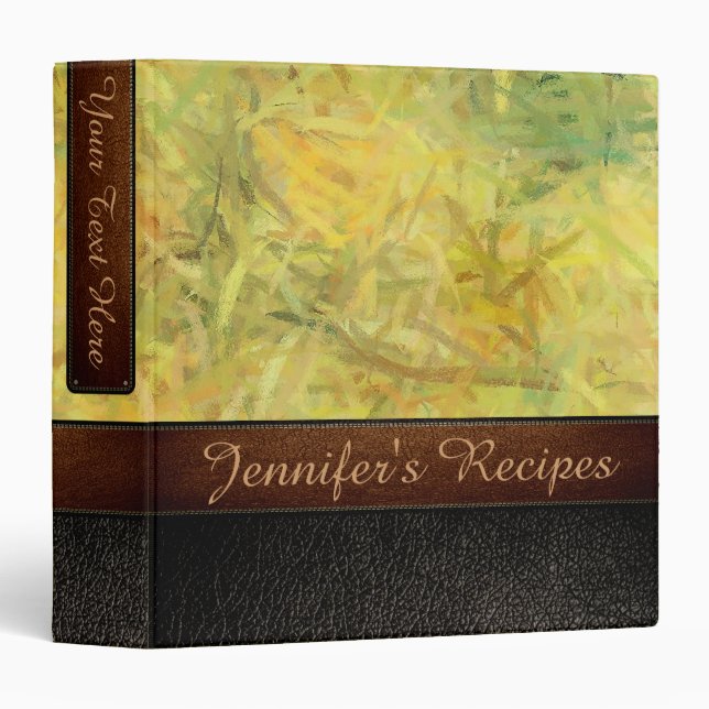Painting Abstract Background Leather Look #14 Binder (Front/Spine)