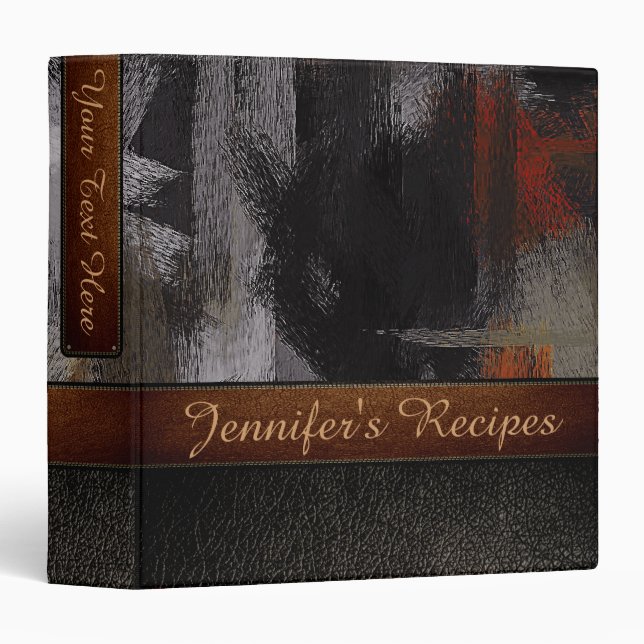 Painting Abstract Background Leather Look #19 Binder (Front/Spine)