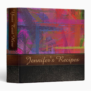 Painting Abstract Background Leather Look #6 Binder