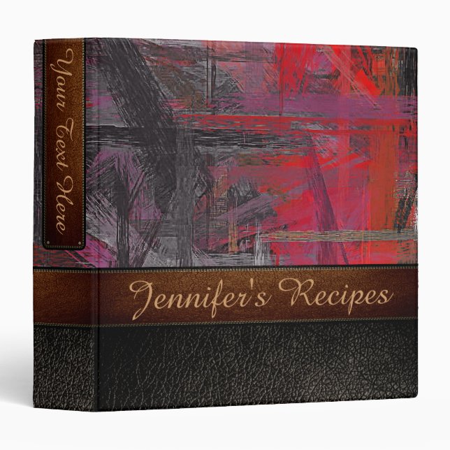 Painting Abstract Background Leather Look #7 Binder (Front/Spine)