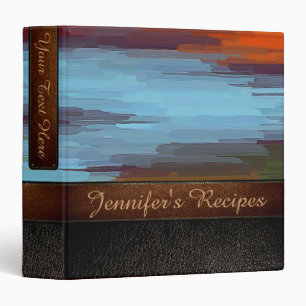Painting Abstract Background Leather Look #8 Binder